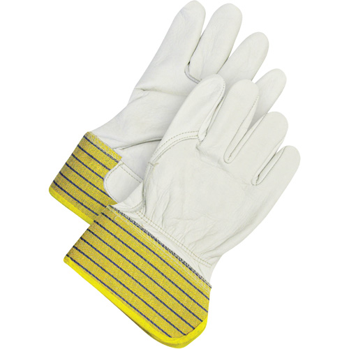 Classic Fitter Gloves, Large, Grain Cowhide Palm, Fleece Inner Lining O-Max
