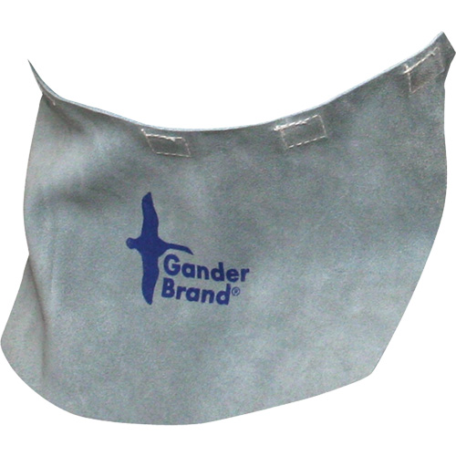 Gander Brand Split Leather Welding Helmet Bib, Pearl Grey O-Max