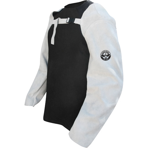 Leather Welding Sleeves, 24" L, Pearl Grey O-Max