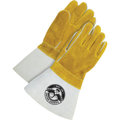 Gants pour soudeur avec poignet de 5", Cuir de vache refendu, Taille Taille unique O-Max