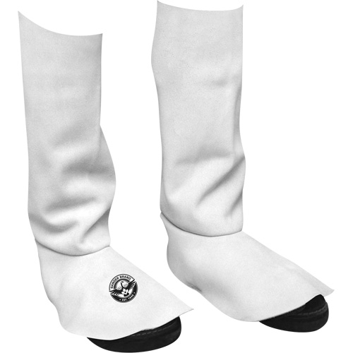 Leather Welding Spats, 15" L, Pearl Grey O-Max