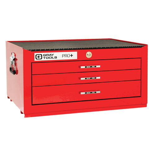 Coffre interm&eacute;diaire de s&eacute;rie PRO+, 26" la, 3 tiroirs, Rouge O-Max