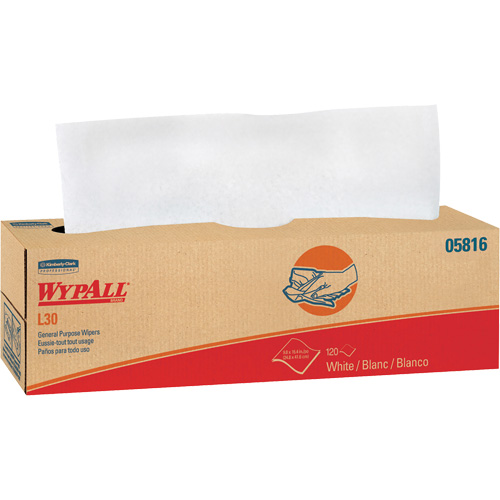 Essuie-tout &agrave; usage g&eacute;n&eacute;ral L30 WypAll, Tout usage, 16-2/5" lo x 9-4/5" la O-Max