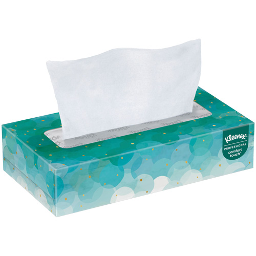 Papier-mouchoir Kleenex, 2 pli, 7,8" lo x 8,3" la, 100 feuilles/boîte O-Max