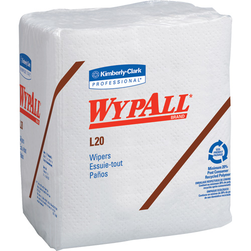 WypAll&reg; L20 Single-Use Towels, All-Purpose, 12-1/2" L x 12" W O-Max
