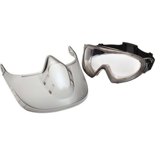Lunettes de s&eacute;curit&eacute; Capstone Shield avec &eacute;cran facial amovible, Lentille Transparent, Antibu&eacute;e, Ventilation Directe/Ferm&eacute; O-Max