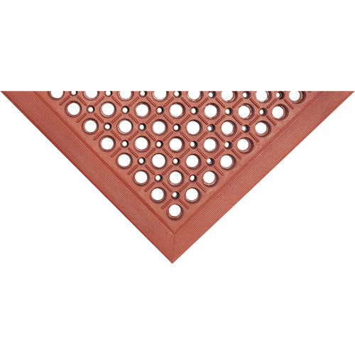 Tapis de s&eacute;rie Competitor, &agrave; fentes, 3' x 5' x 7/8", Orange, Caoutchouc naturel O-Max