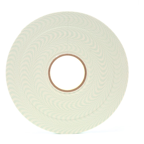 Double-Coated Urethane Foam Tape, 33 m (108') L x 12.7 mm (1/2") W, 62 mils, Urethane O-Max