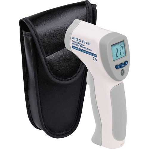 Food Service Infrared Thermometer, -4°- 392° F ( -20° - 200° C )/-58°- 4° F ( -50° - -20° C ), 8:1, Fixed Emmissivity O-Max