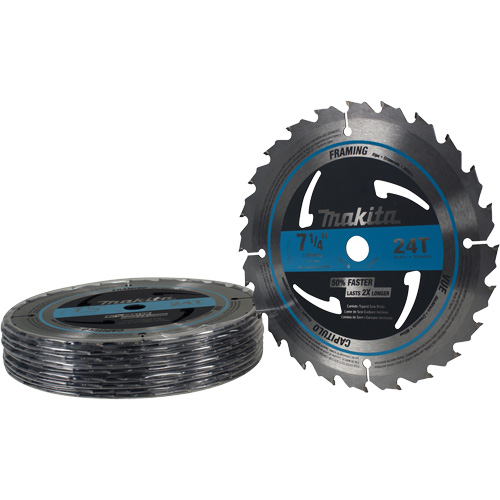 Carbide-Tipped Circular Framing Saw Blade, 7-1/4", 24 Teeth, Wood Use O-Max