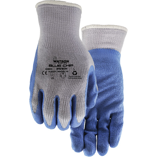 Gants enduits Stealth Blue Chip, Grand, R&ecirc;vetement Latex de caoutchouc, Calibre 10, Enveloppe en Polyester O-Max