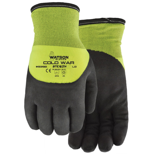 Stealth Cold War Thermal Gloves, Large, Foam Nitrile Coating O-Max