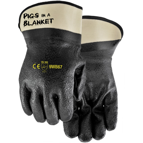 Gants enduits Pigs in a Blanket, Taille unique, R&ecirc;vetement PVC/Nitrile O-Max