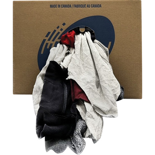 Western Wiper Rags Box, Fleece, Mix Colours, 20 lbs. O-Max