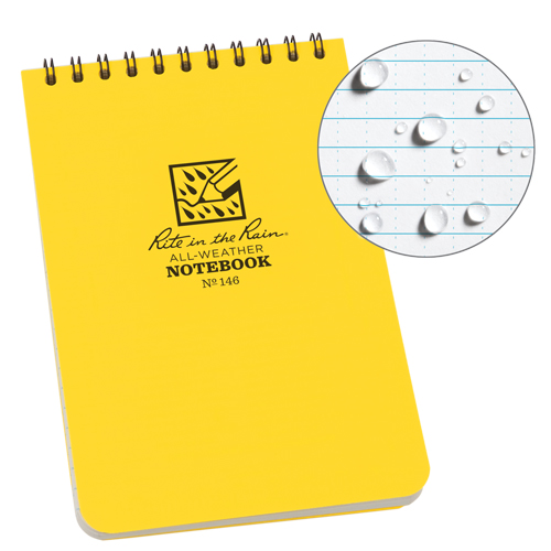 Pocket Top-Spiral Notebook, Soft Cover, Yellow, 100 Pages, 4" W x 6" L O-Max