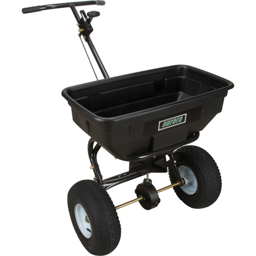 Broadcast Spreader with Stainless Steel Hardware, 27000 sq. ft., 125 lbs. capacity O-Max