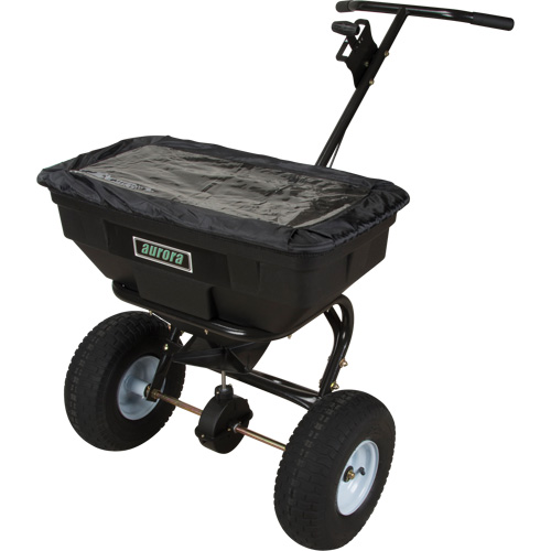 Broadcast Spreader with Stainless Steel Hardware, 27000 sq. ft., 125 lbs. capacity O-Max