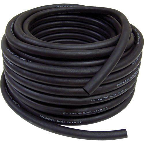 Contractor's Water Discharge Garden Hose, Rubber, 3/4" dia. x 50' O-Max