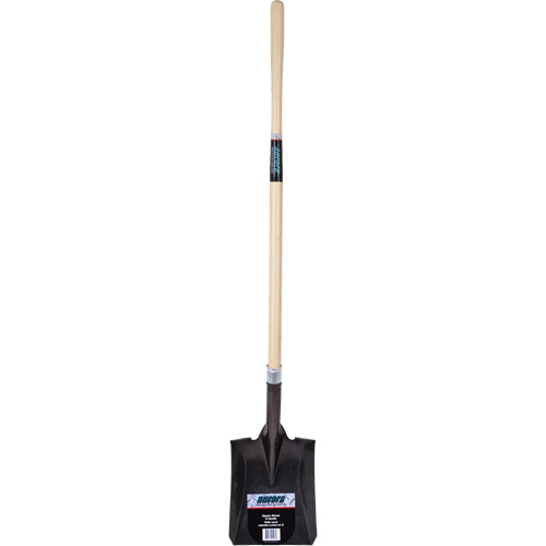 Pelle carr&eacute;e robuste, Bois dur, Lame Acier au carbone, Manche en Droit, Longueur 48" O-Max
