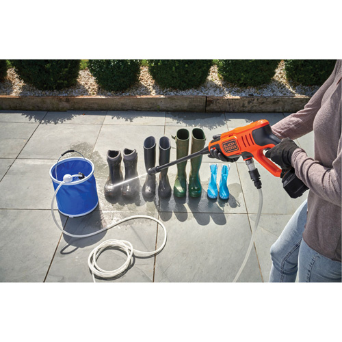 Pressure Washer, Battery Powered, 350 PSI, 0.5 GPM O-Max