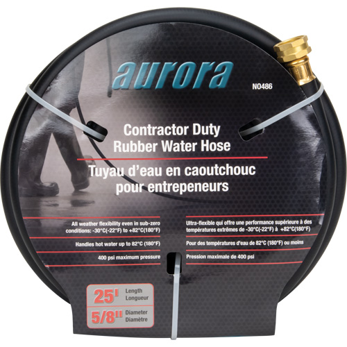 Contractor Duty Rubber Hose, Rubber, 5/8" dia. x 25' O-Max
