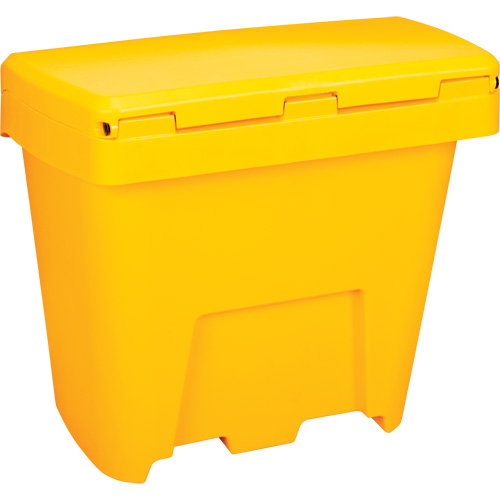 Salt & Sand Storage Bins, With Hasp, 21" x 27" x 26", 4.24 cu. ft., Yellow O-Max