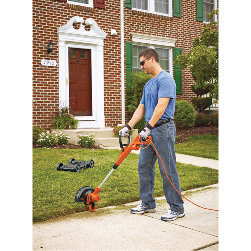 3-in-1 Compact Mower, Push Walk-Behind, Electric, 12" Cutting Width O-Max
