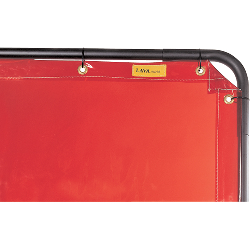 Lavashield Curtain, 68.5" x 68.5", High Transparency, Orange O-Max