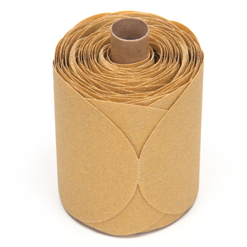 Stikit Gold Paper 216U Disc Roll, Aluminum Oxide, 5" W x 52' L, P80 Grit O-Max