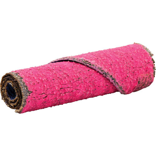 R982 Cartridge Roll, 80 Grit, 3/8" Dia., Ceramic Alumina, 1-1/2" L, 1/8" Arbor O-Max