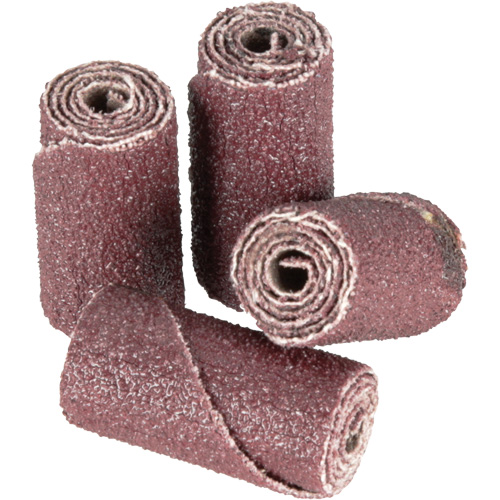 341D Sanding Cartridge Roll, 80 Grit, 1/2" Dia., Aluminum Oxide, 1" L, 1/8" Arbor O-Max