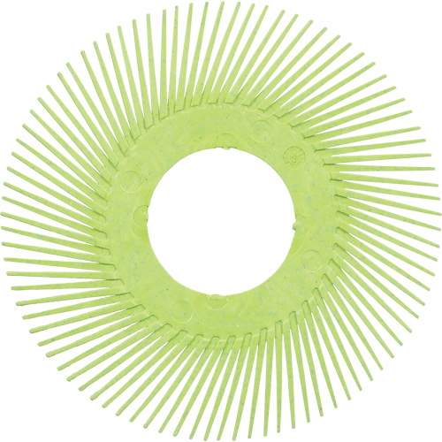 Brosse radiale en soies de pr&eacute;cision type A PN-RB sans adaptateur Scotch-Brite, C&eacute;ramique, Grain 50+, 6" dia. O-Max