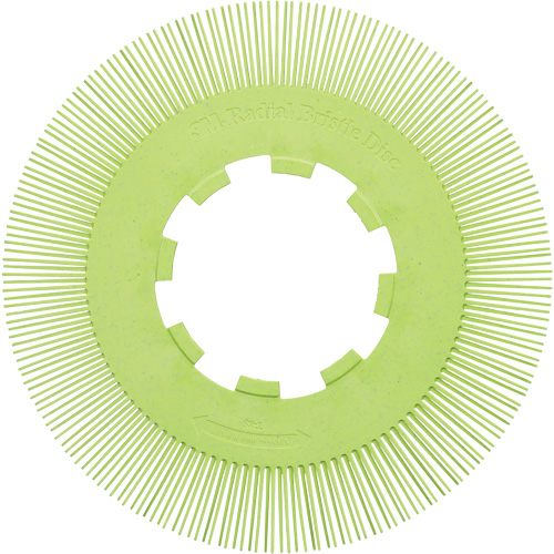 Brosse radiale en soies de pr&eacute;cision type S PN-RB sans adaptateur Scotch-Brite, C&eacute;ramique, Grain 50+, 8" dia. O-Max