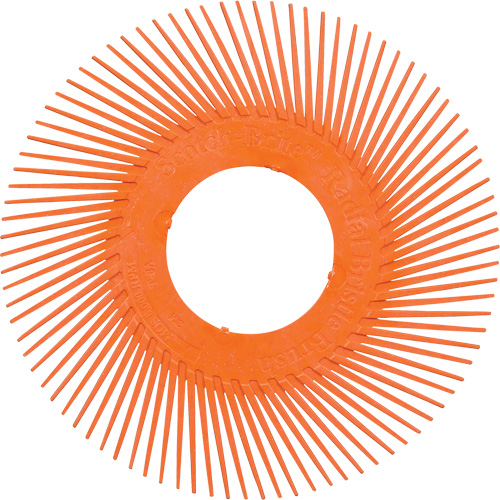 Brosse radiale en soies de pr&eacute;cision type C PN-RB sans adaptateur Scotch-Brite , C&eacute;ramique, Grain 80+, 7-5/8" dia. O-Max