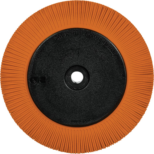 Brosse radiale en soies de pr&eacute;cision type S PN-RB avec bride Scotch-Brite, C&eacute;ramique, Grain 80+, 8" dia. O-Max