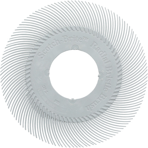 Brosse radiale en soies de pr&eacute;cision type C PN-RB sans adaptateur Scotch-Brite, C&eacute;ramique, Grain 120+, 7-5/8" dia. O-Max