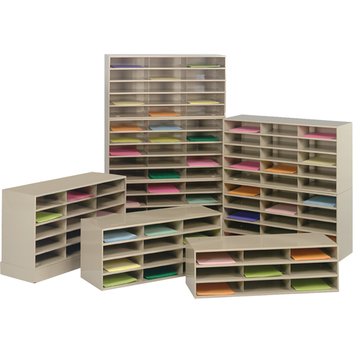 Data Organizers, Stationary, 9 Slots, Steel, 33-3/4" W x 11-5/8" D x 10-3/4" H O-Max