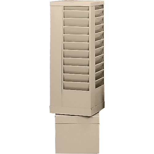 Literature Storage Racks, Rotating, 44 Slots, Steel, 14-1/8" W x 14-1/8" D x 48-1/2" H O-Max