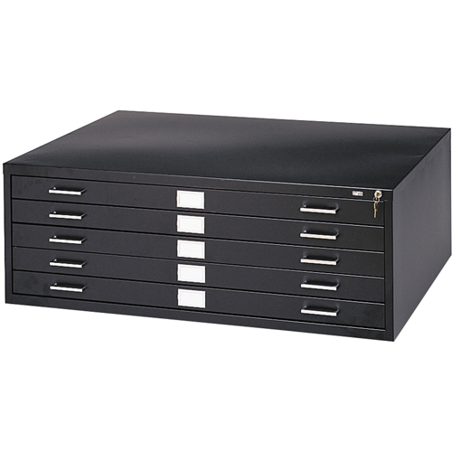 Steel Plan Files, 5 Drawers, 53-3/8" W x 41-3/8" D x 16-1/2" H O-Max