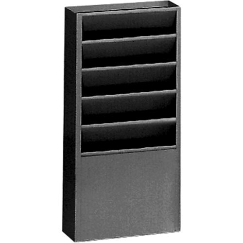 Literature Storage Racks, Stationary, 5 Slots, Steel, 9-3/4" W x 4-1/8" D x 21" H O-Max