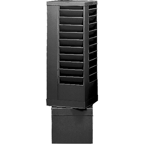 Literature Storage Racks, Rotating, 44 Slots, Steel, 14-1/8" W x 14-1/8" D x 48-1/2" H O-Max
