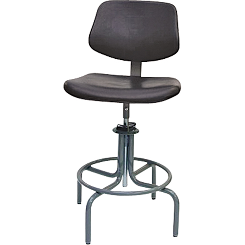 600 Series Rectangular Stool with Back , Mobile, Adjustable Height, 250 lbs. Capacity O-Max