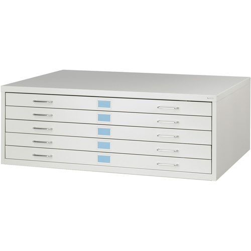 FacilTM Flat File Cabinets, 5 Drawers, 46" W x 32" D x 16-3/8" H O-Max