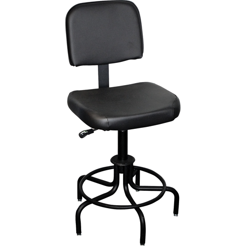 6000 Series Stool with Back, Stationary, Adjustable Height, 250 lbs. Capacity O-Max
