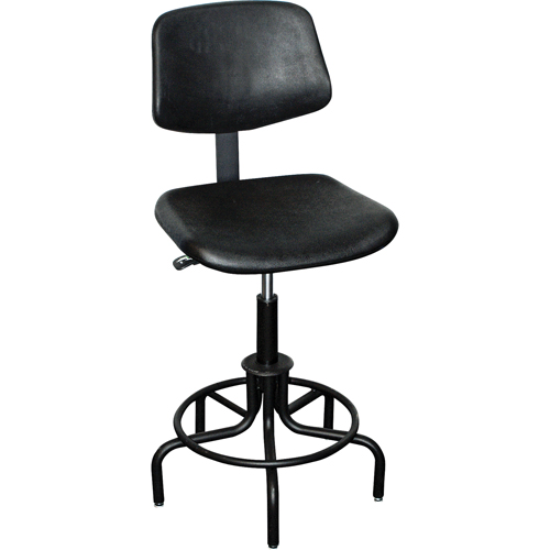 6000 Series Stool with Back, Stationary, Adjustable Height, 250 lbs. Capacity O-Max