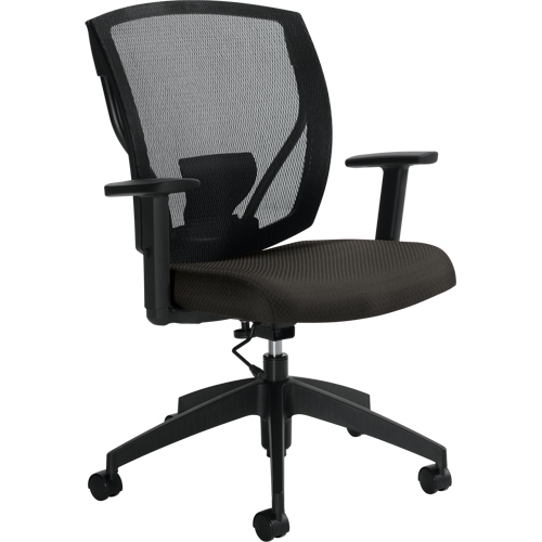 Chaises de travail, Tissu, Charbon, Capacit&eacute; 300 lb O-Max