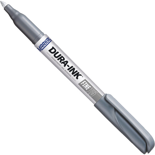 Dura-Ink&reg; #15 Permanent Marker, Silver, Fine Tip O-Max