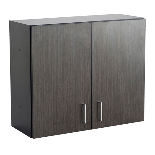 Armoire modulaire murale, 30" h x 36" la x 15" p, 1 tablettes, M&eacute;lamine, Nuit d'Asie/noir O-Max