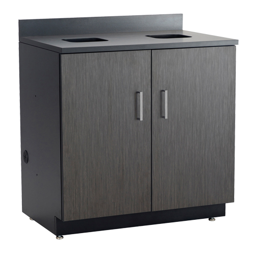 Armoire modulaire de base, M&eacute;lamine, 39" h x 36" la x 25" P, Nuit d'Asie/noir O-Max
