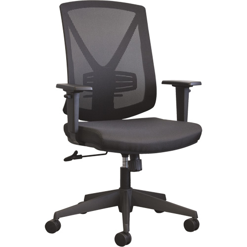 Activ A-47 Synchro Office Chair, Fabric, Black, 275 lbs. Capacity O-Max